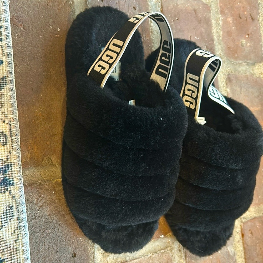 Ugg women’s 7 Fluff Yeah slide wedge sandal slipper
